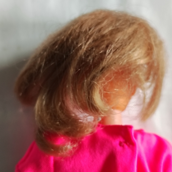 Vintage Blonde Hair Doll Pink Rock Shirt Blue Maxi Skirt Hong Kong Unbranded - Picture 11 of 16